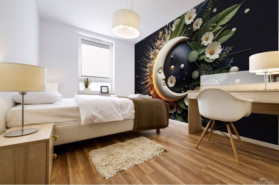 Nature Meets Geometry 7 Mural print