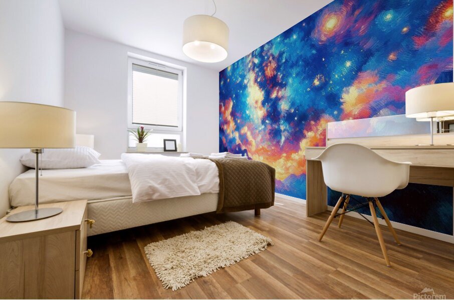 A Vibrant and Expressive Painting Inspired by Van Gogh’s Masterpiece 6 Mural print