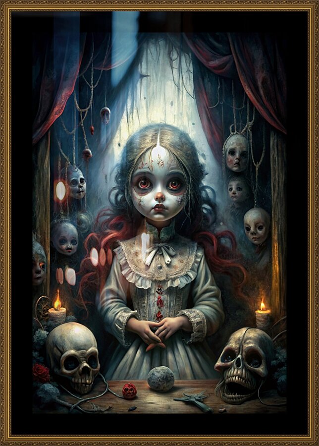 A Haunting Night 5 Picture Frame print