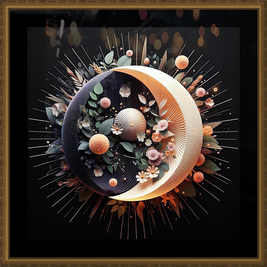 Nature Meets Geometry 16 Picture Frame print