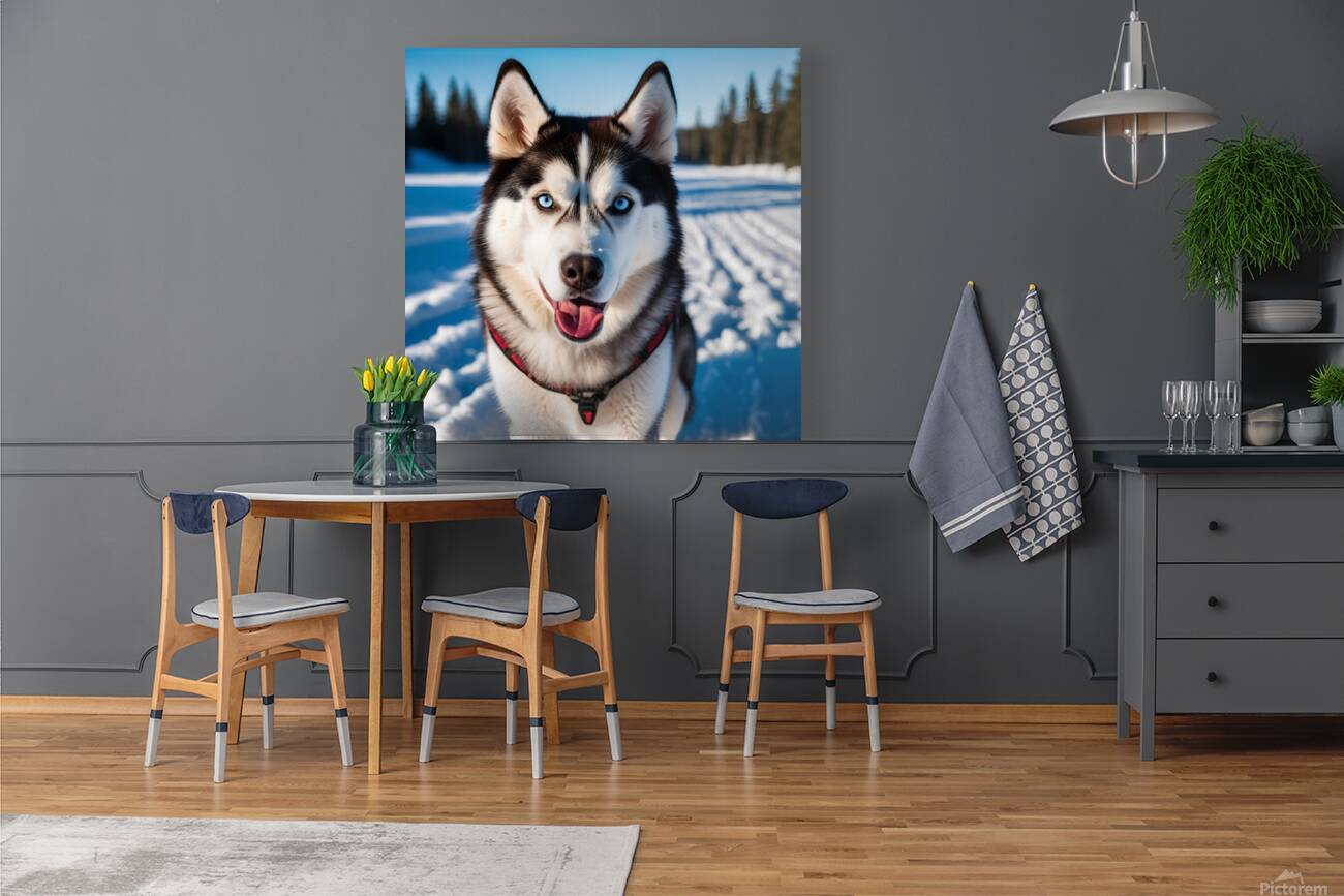 A Canine Journey through the Snow-Covered Forest 3 Reproduction