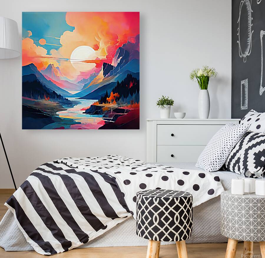 A Tranquil River’s Journey Through Nature’s Canvas 9 Reproduction