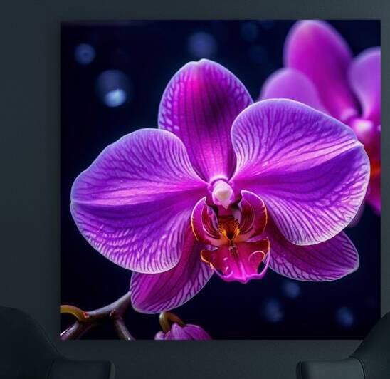 A Close-Up of a Radiant Purple Flower Blooming in the Soft Glow of Morning Light 1 by JoeJoe