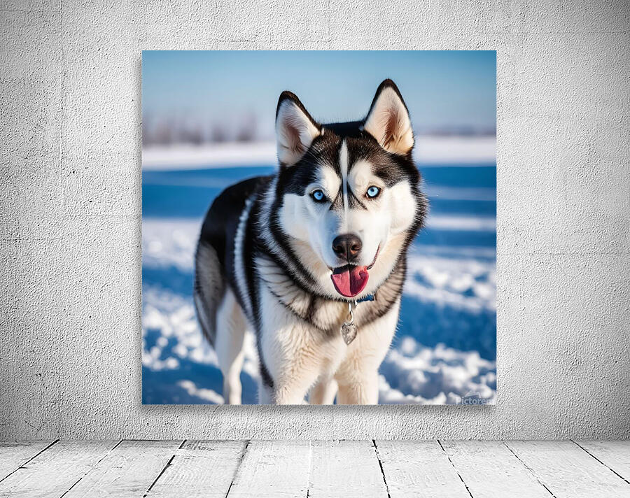 A Canine Journey through the Snow-Covered Forest 1 Wall Preview