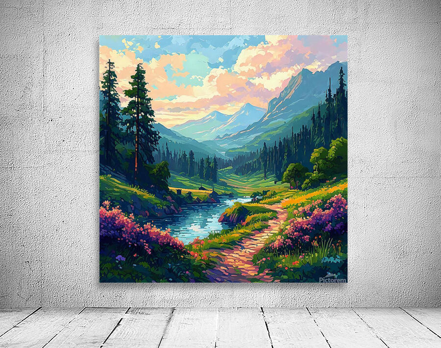 A Tranquil River’s Journey Through Nature’s Canvas 7 Wall Preview
