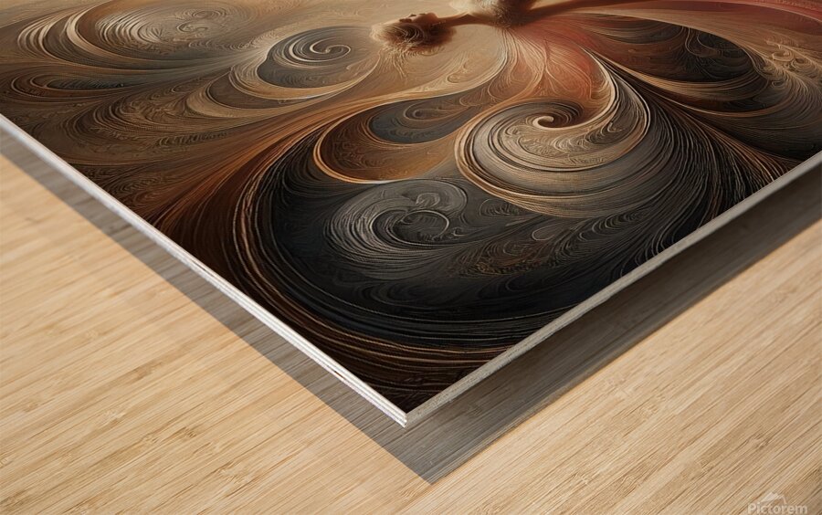 Regal Solitude in Golden Hues 2 Wood print