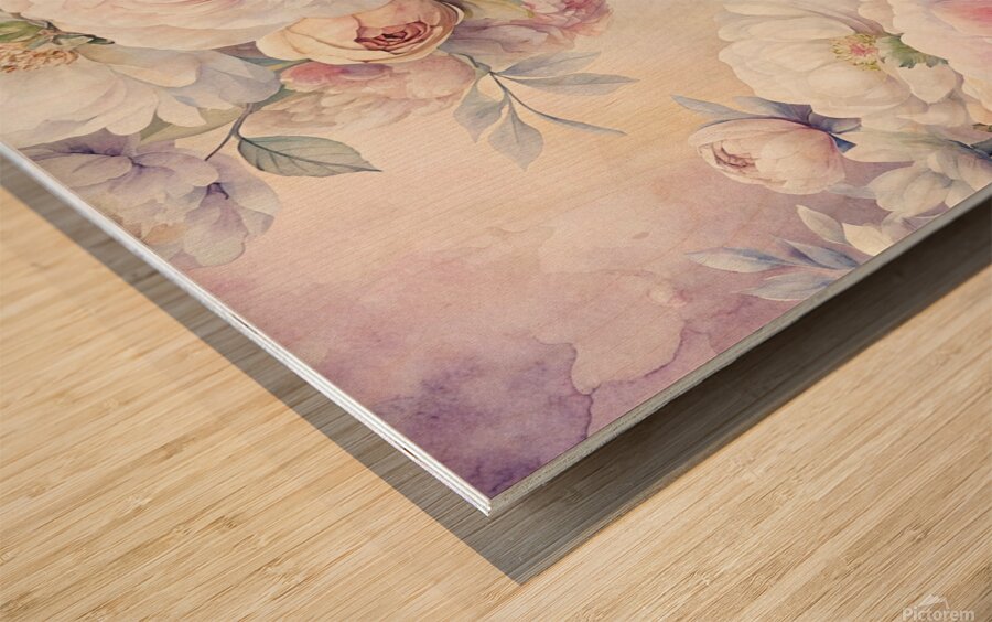 Ethereal Blooms 16 Wood print