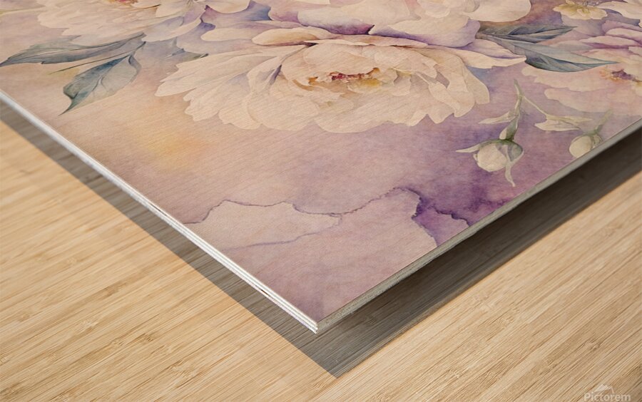 Ethereal Blooms 24 Wood print