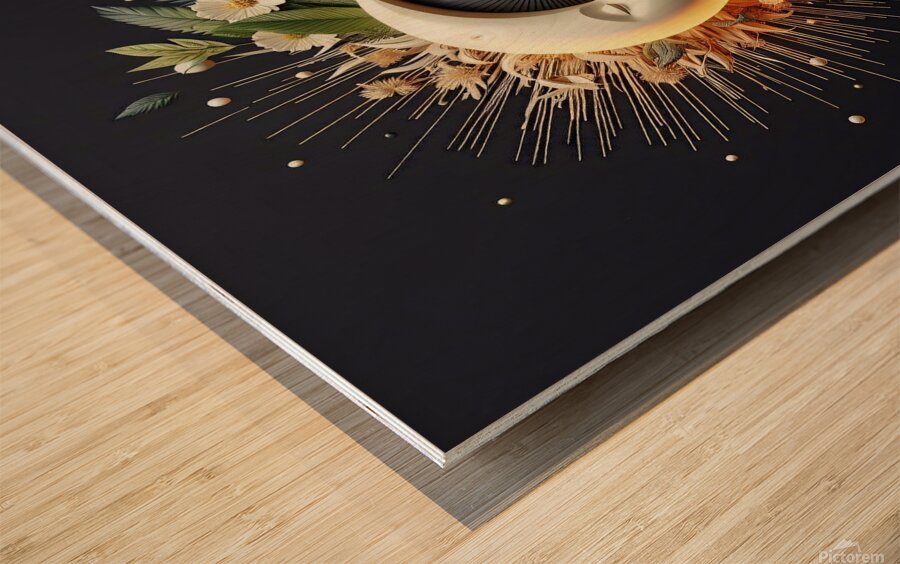 Nature Meets Geometry 7 Wood print