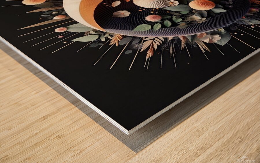 Nature Meets Geometry 16 Wood print