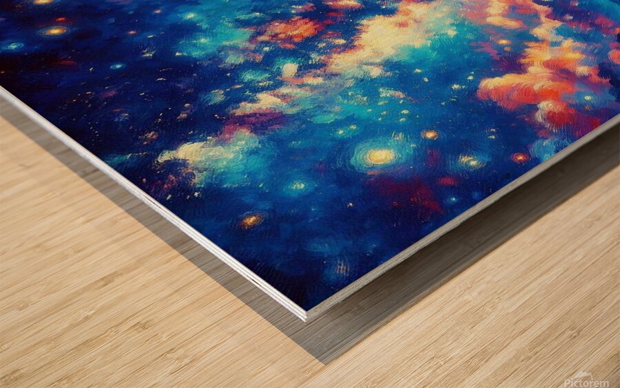 A Vibrant and Expressive Painting Inspired by Van Gogh’s Masterpiece 6 Wood print