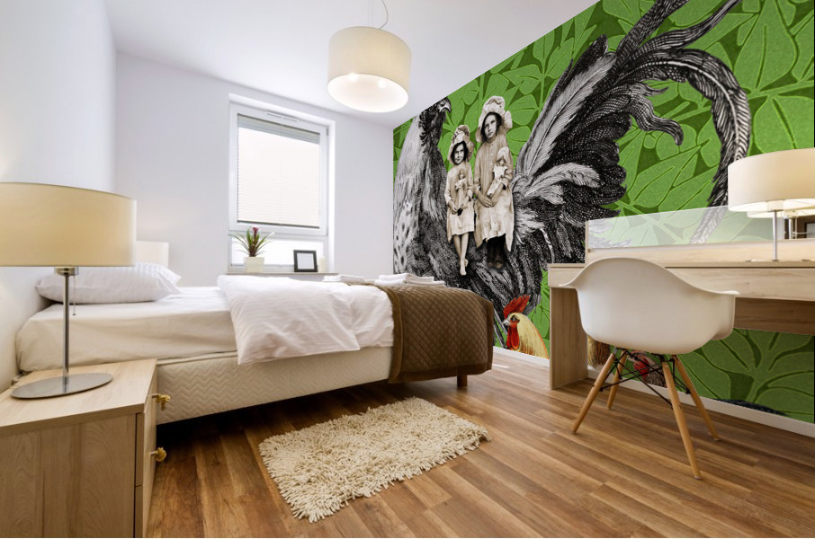 Hens and Friends Mural print