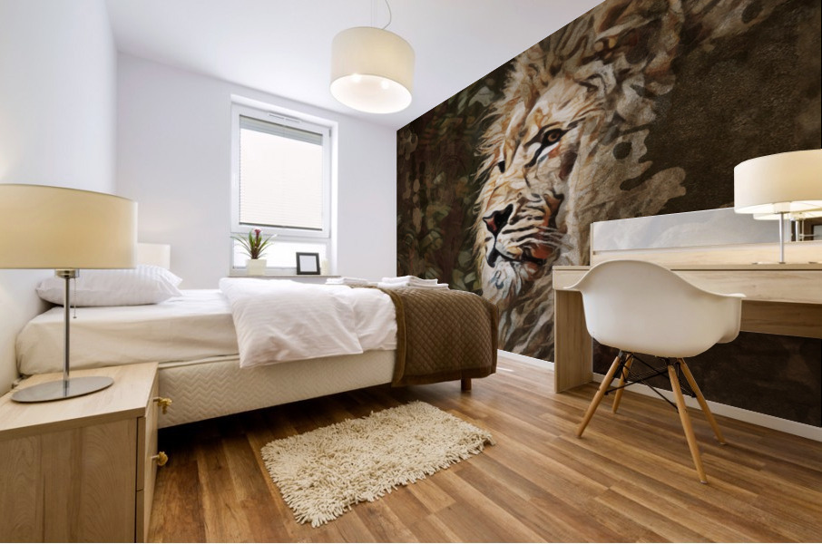 Lion Mural print