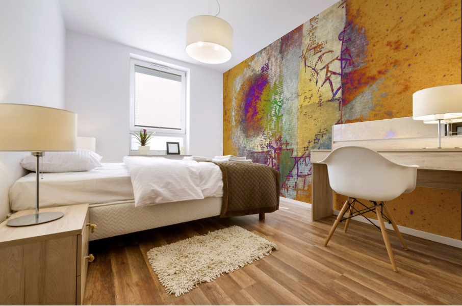 Abstract Marigold Mural print