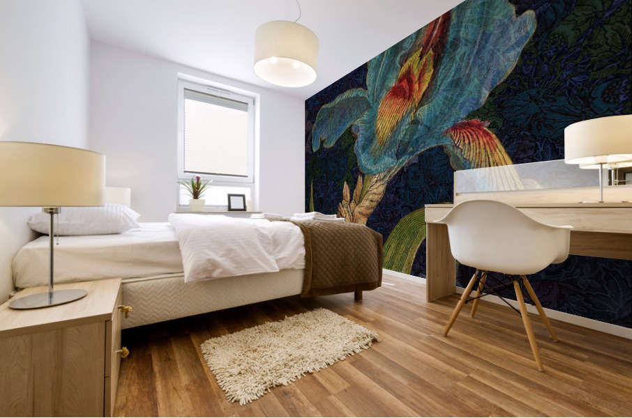 Blue Iris Mural print