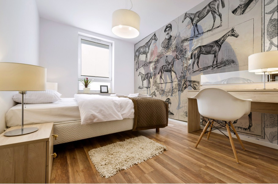 Horse Racing Mural print