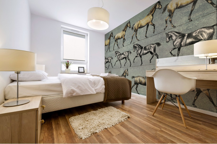 Running Horse Mural print
