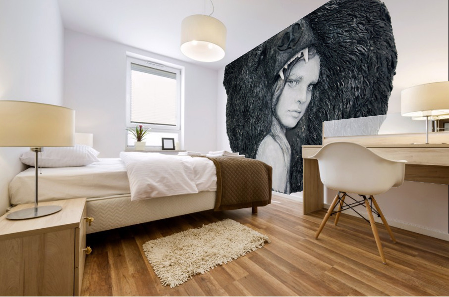 Bear Girl  Mural print