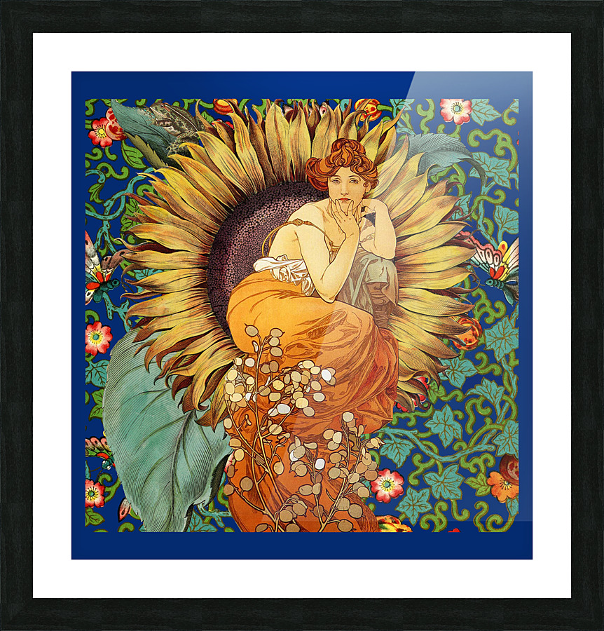 Sunflower Picture Frame print