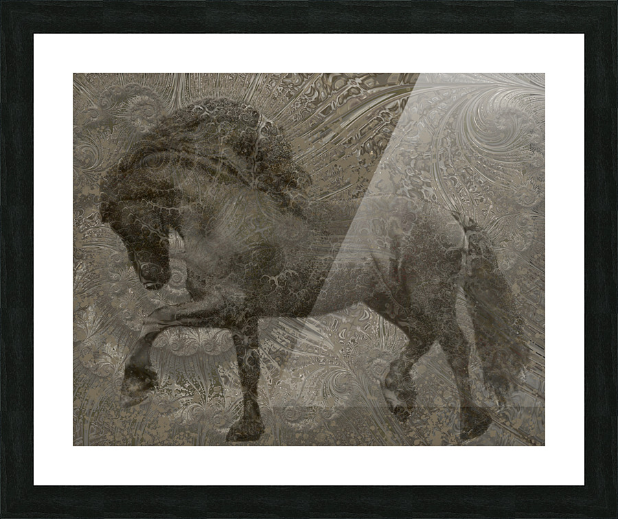 Dissolving Stallion  Picture Frame print