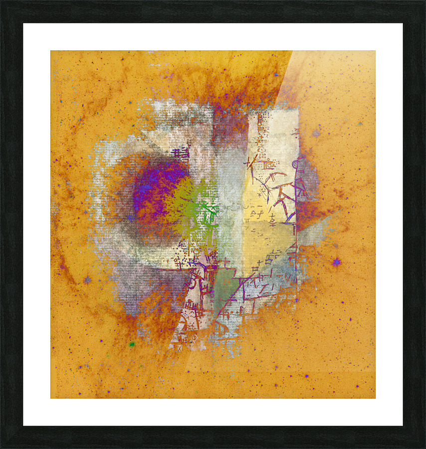 Abstract Marigold Picture Frame print