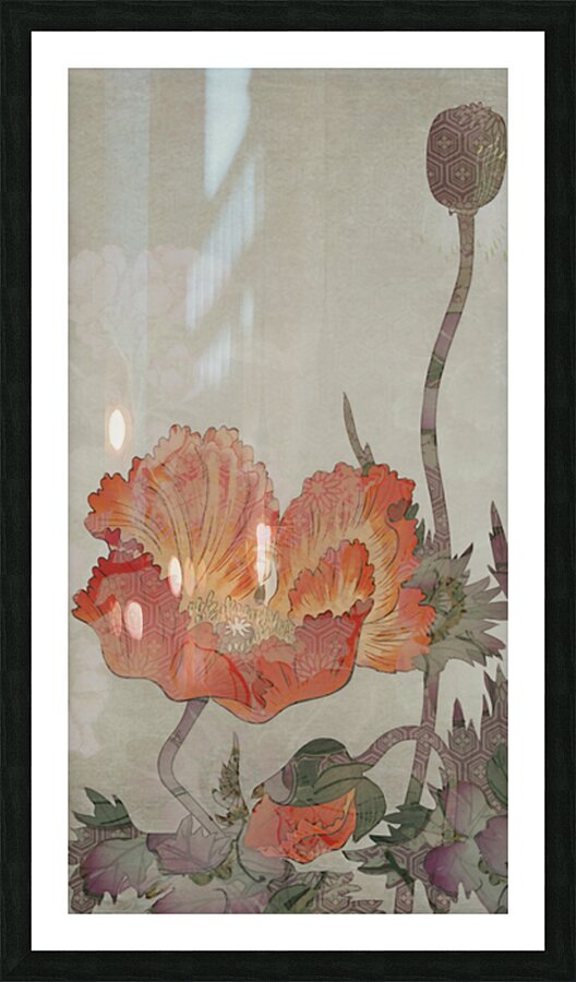 Asian Flower Picture Frame print