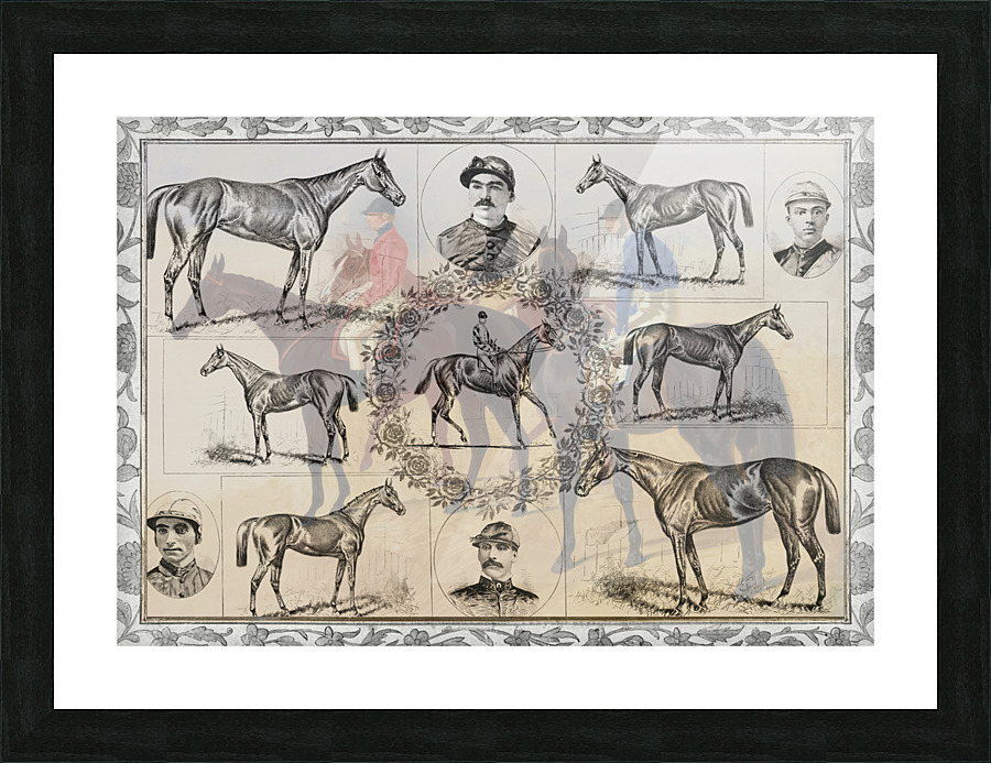 Horse Racing Picture Frame print