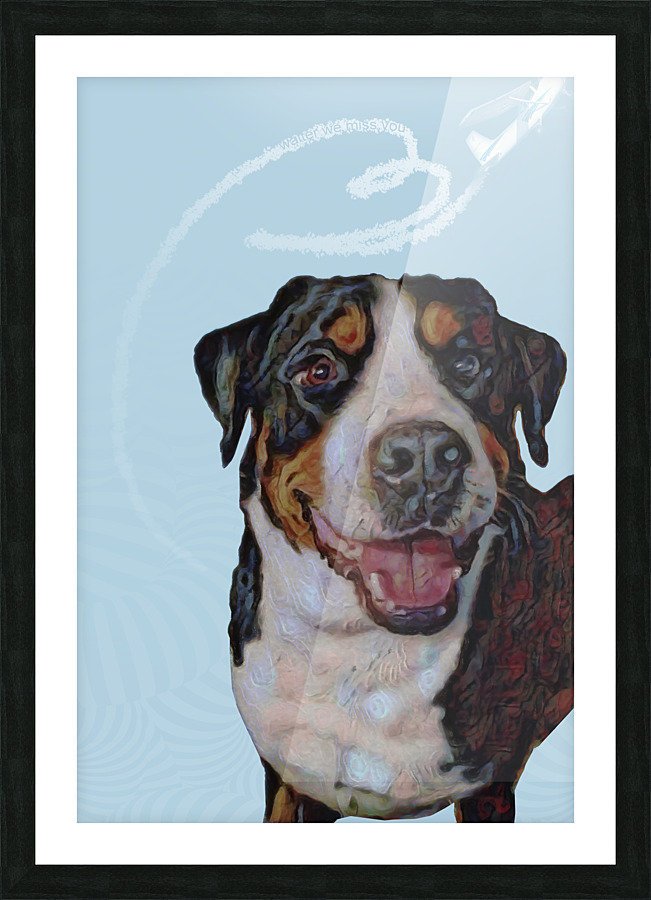 walter we miss you Picture Frame print