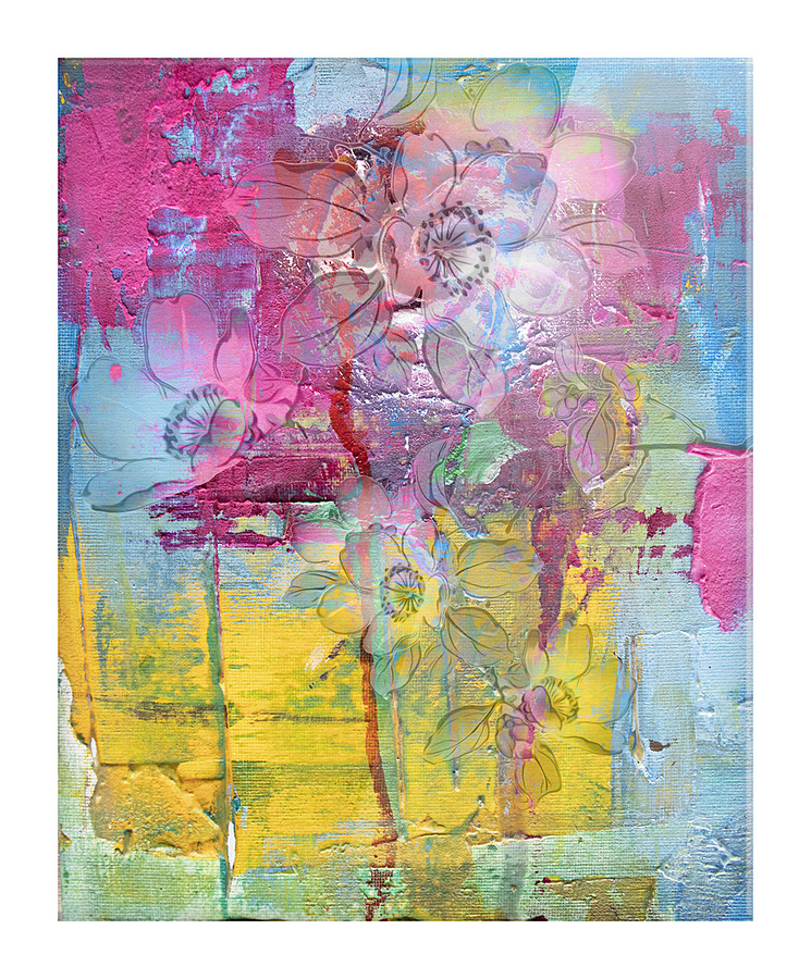 Asian Floral Picture Frame print