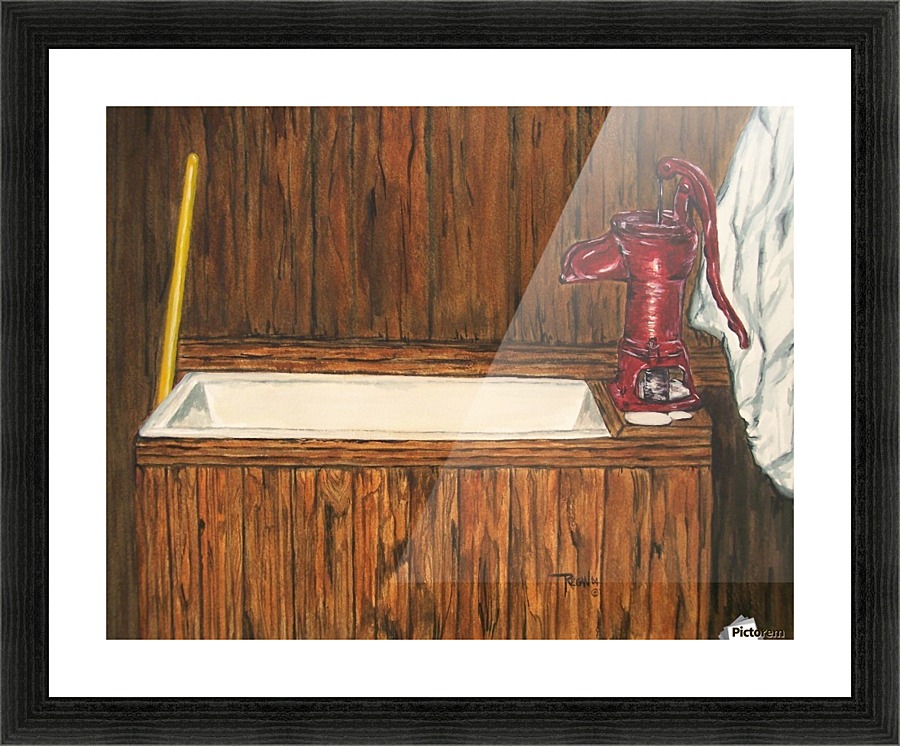 Farm House Pump Picture Frame print