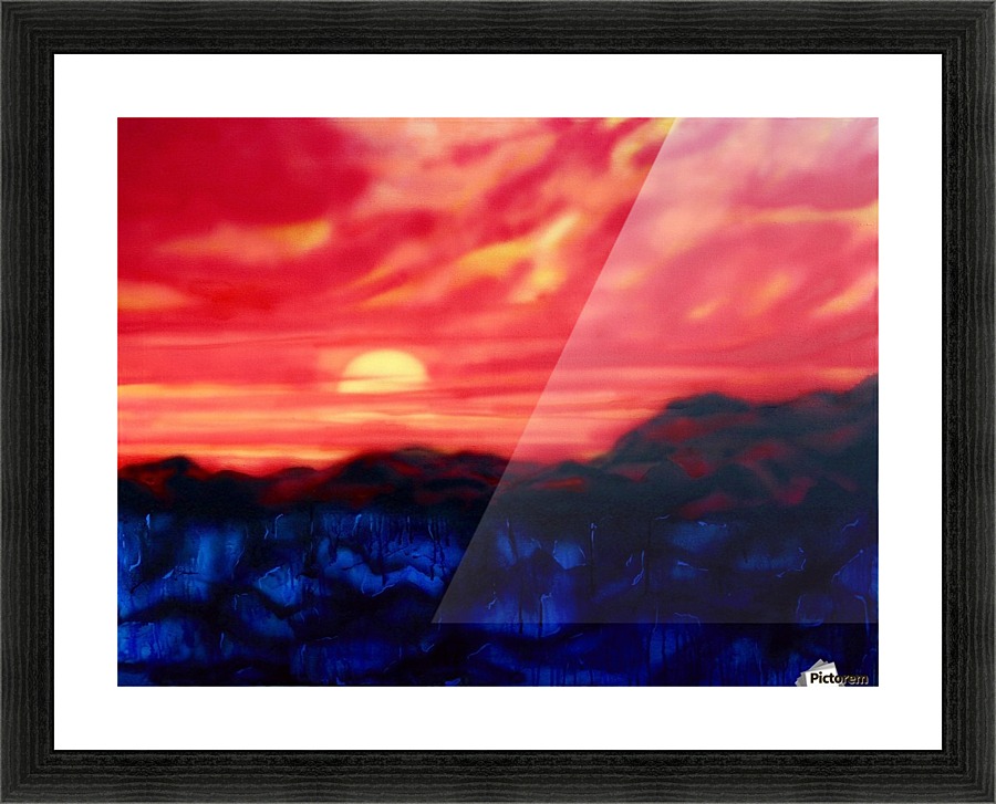 Fire Sunset Picture Frame print