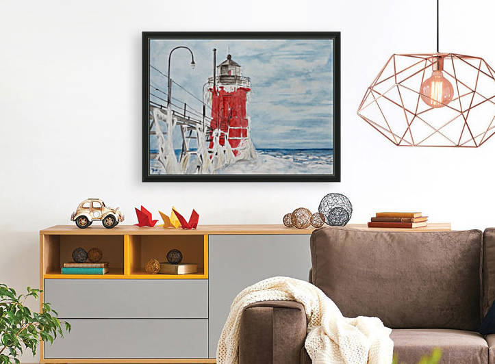 South Haven Lighthouse Michigan  by Regan J Smith 