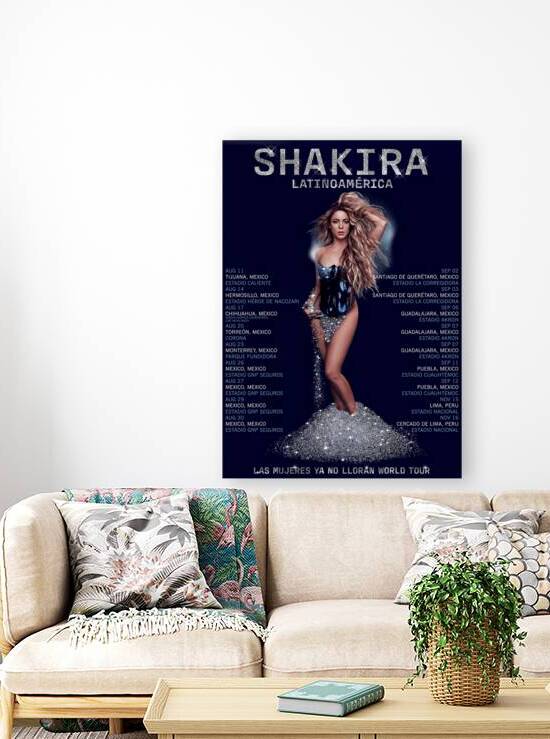 shakira Las Mujeres Ya No LLoran Latino date 2025 tour shakira poster by cassieforthumb