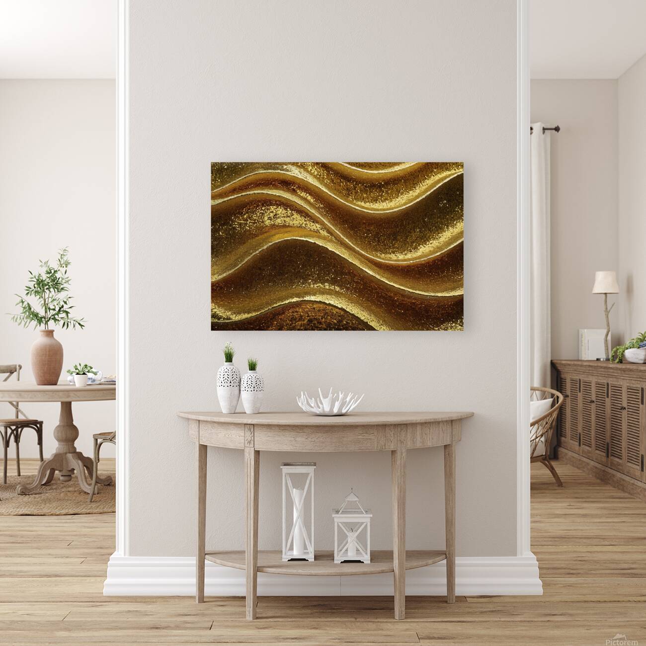 A captivating abstract artwork featuring an explo Reproduction