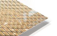 A mesmerizing golden patterned surface that appea HD Metal print
