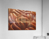 a textured orange surface Acrylic Print