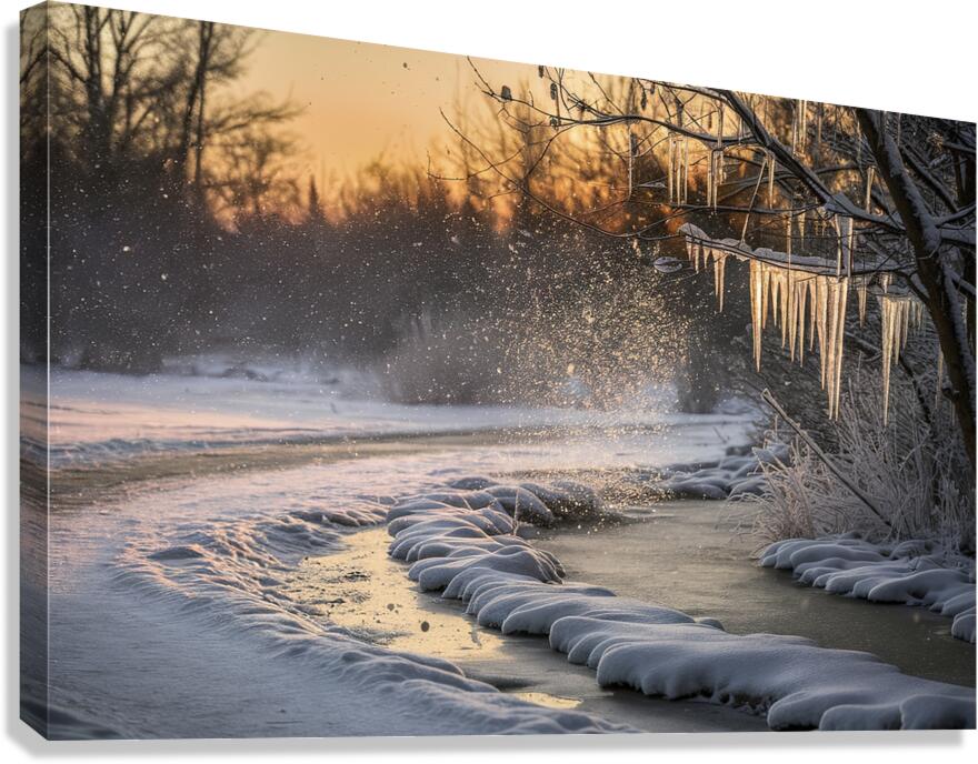 winter landscape abstract background 2 Canvas Print