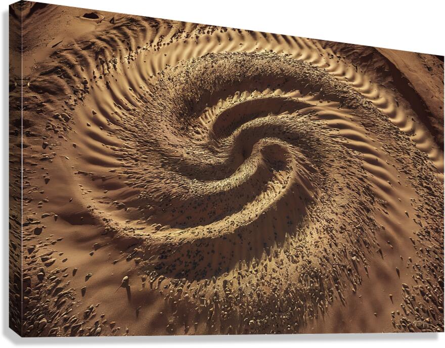 a sandy textured surface Canvas Print
