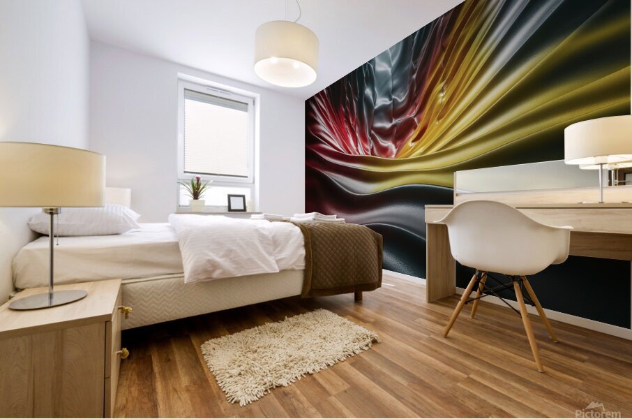 abstract reflective surface background  3 Mural print