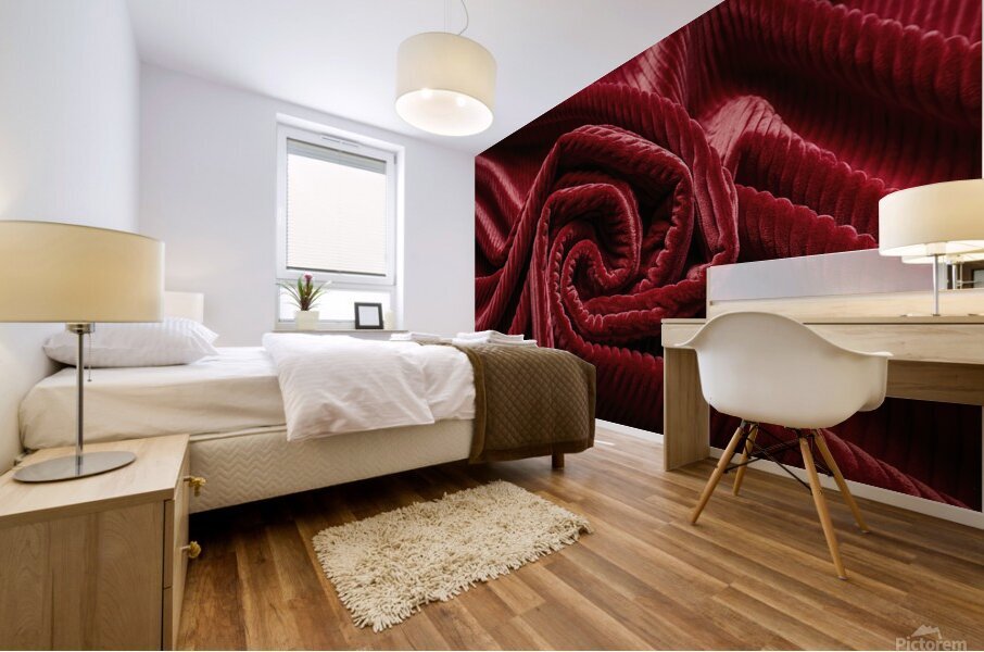deep red velour background 4 Mural print