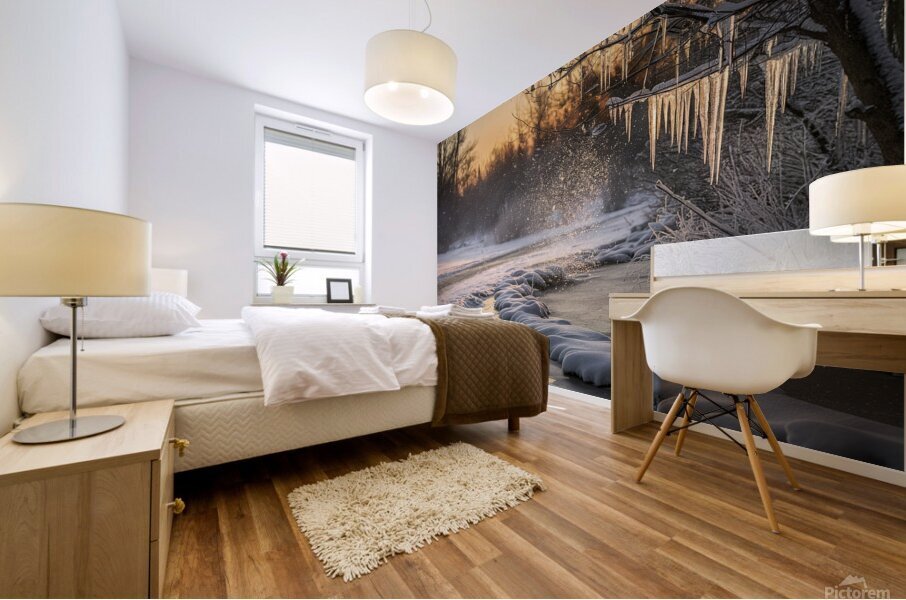 winter landscape abstract background 2 Mural print