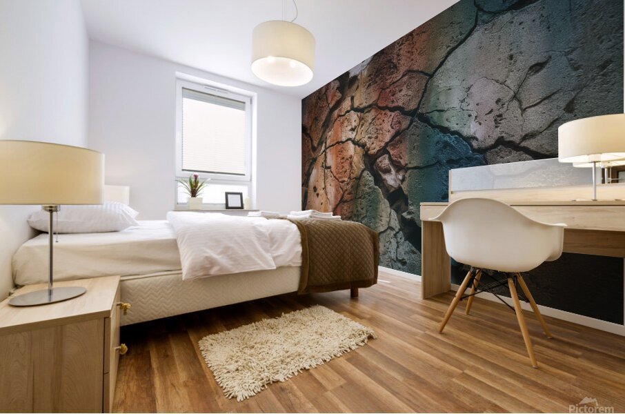 a multi colored textured surface Mural print