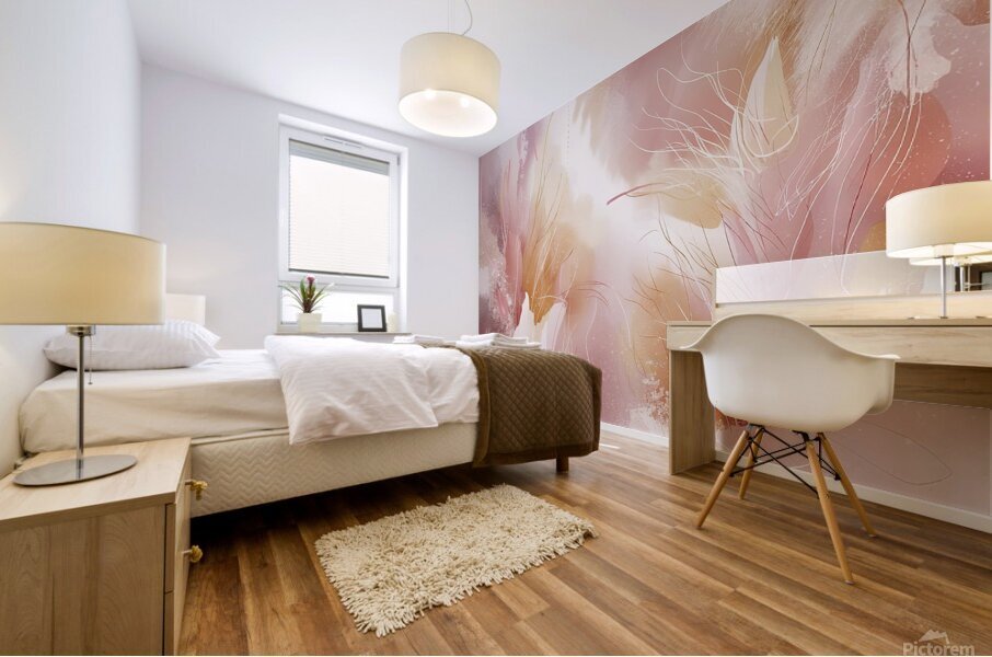 a soft pastel colored background Mural print