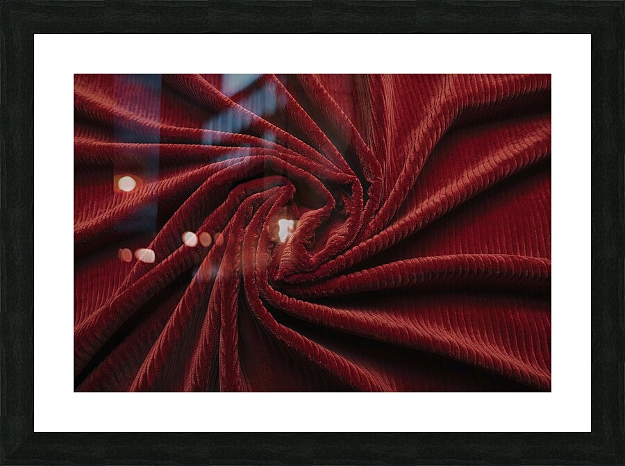 deep red velour background 1 Picture Frame print