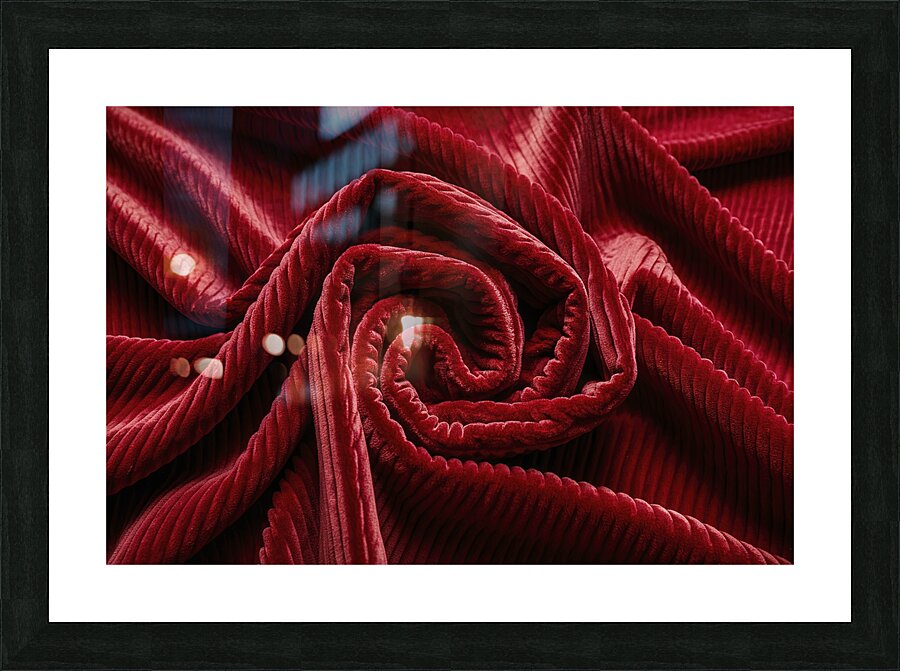 deep red velour background 4 Picture Frame print