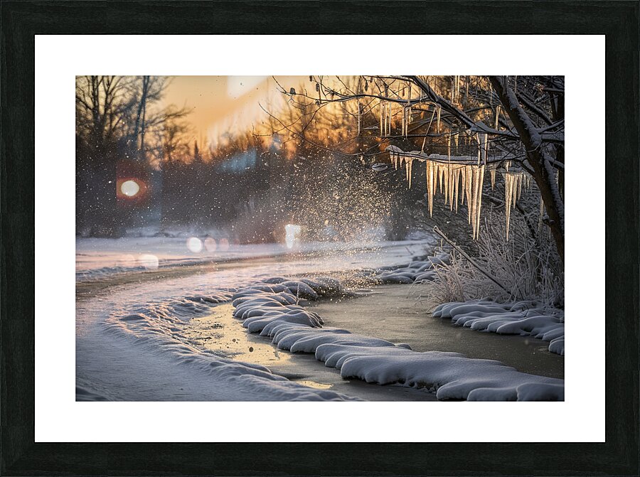 winter landscape abstract background 2 Picture Frame print