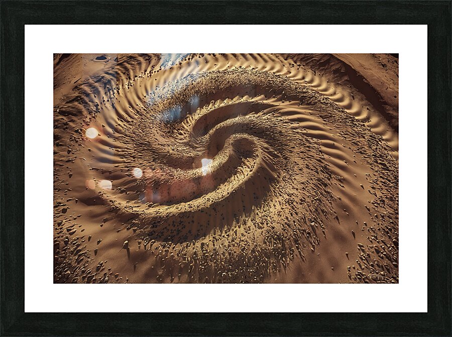 a sandy textured surface Picture Frame print