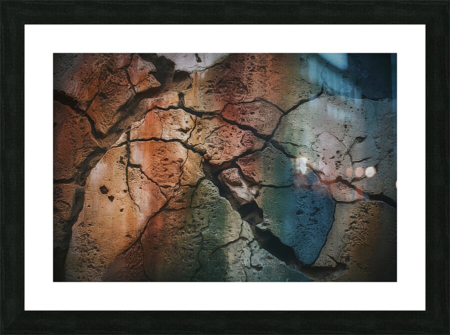 a multi colored textured surface Picture Frame print