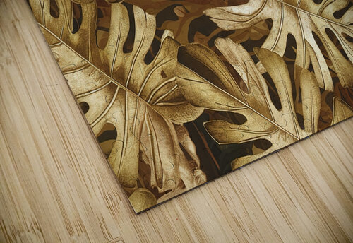 a golden monstera leaf pattern Stoica Lilian puzzle