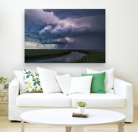 A dramatic scene featuring immense storm clouds l Reproduction